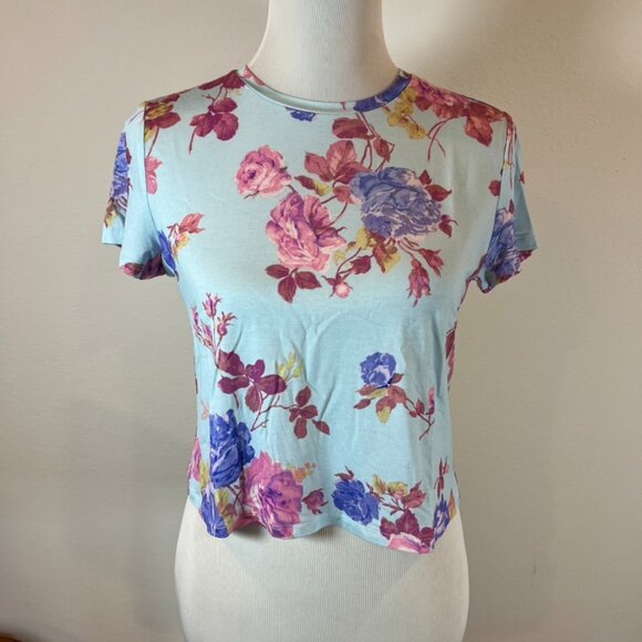Love Shack Fancy x Beach Riot Floral Crop top Sz S - Picture 2 of 6